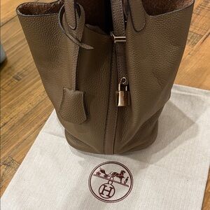 Brown Leather Tote Bag